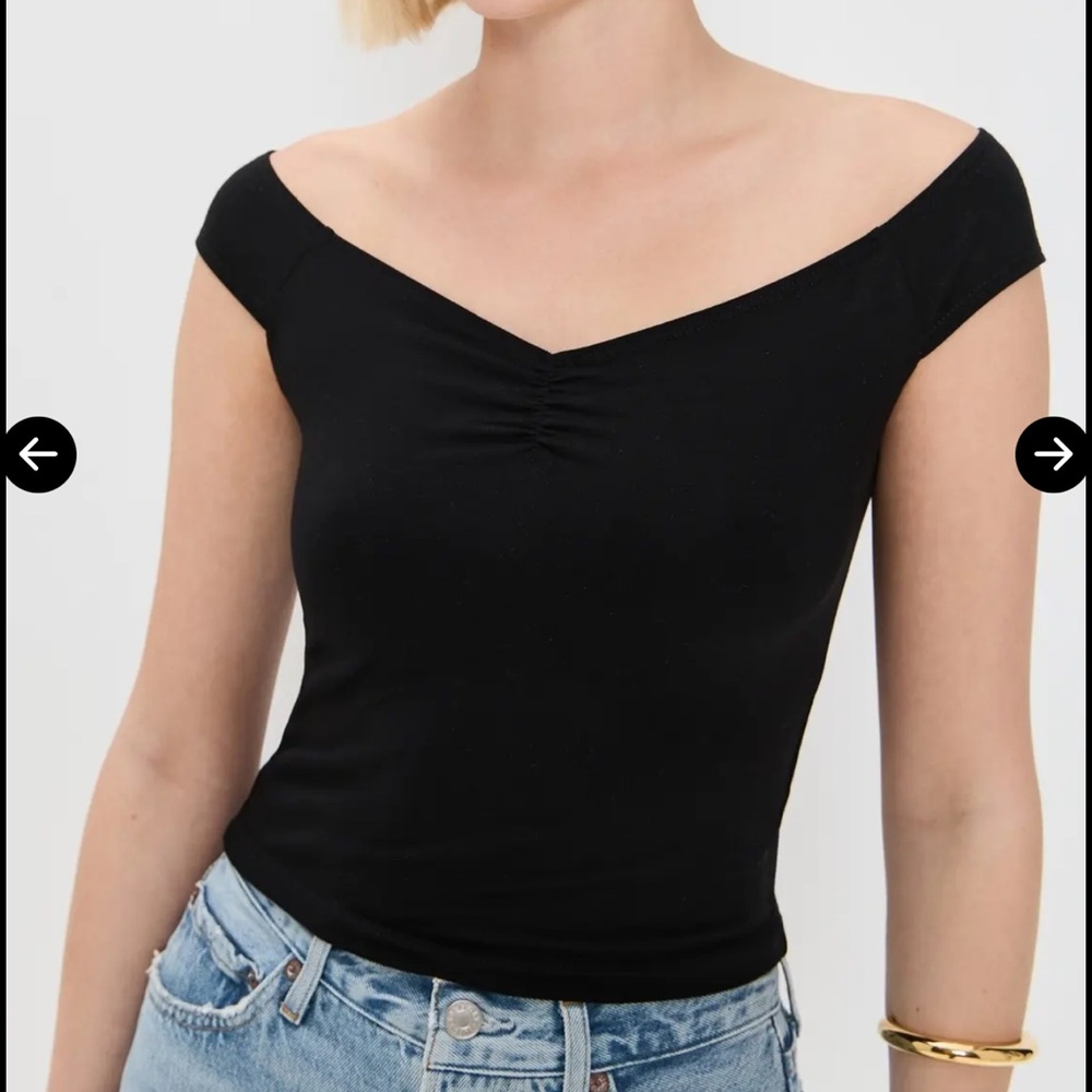Reformation Haven Cap Sleeve Knit Top
